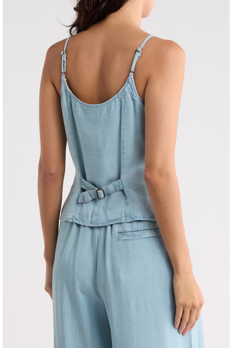 Tate Chambray Vest, Alternate, color, INDIGO PALE BLUE WASH