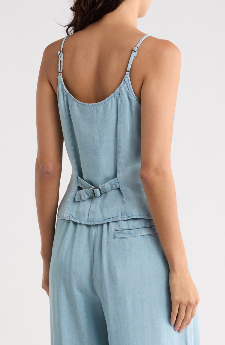 Young, Fabulous & Broke Tate Chambray Vest, Alternate, color, Indigo Pale Blue Wash