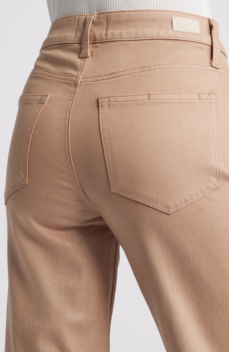 PAIGE Leenah Shimmer Coated Wide Leg Jeans, Alternate, color, Lteslvlux