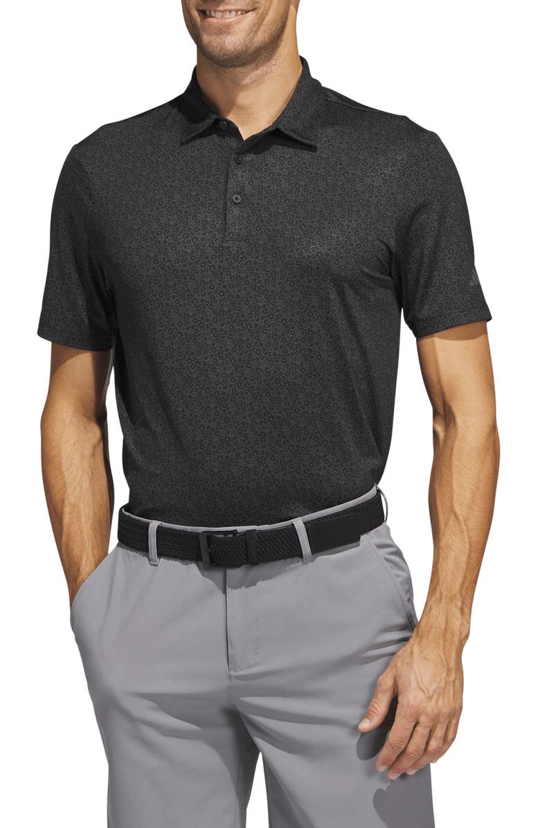 adidas Golf Allover Print Golf Polo, Main, color, 