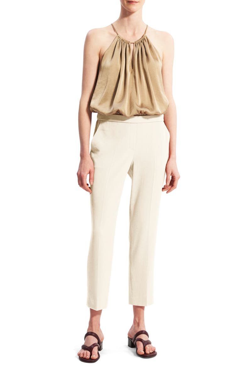Theory Treeca Admiral Pull-On Crop Pants, Alternate, color, Rice