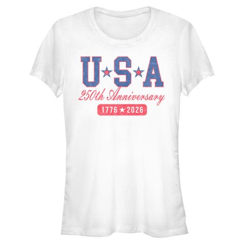 Juniors Lost Gods 1776 USA 250th Anniversary T Shirt