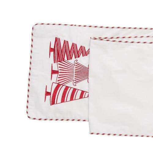 C & F Home C&f Home Peppermint Forest Table Runner 14" X 72" In Red
