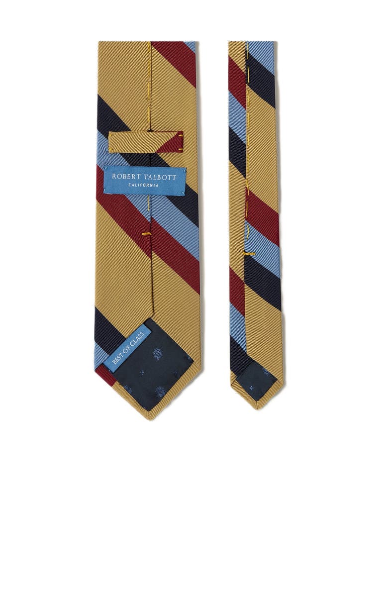 Robert Talbott Robert Bold Silk Cotton Stripe Best of Class Necktie, Alternate, color, Gold Multi