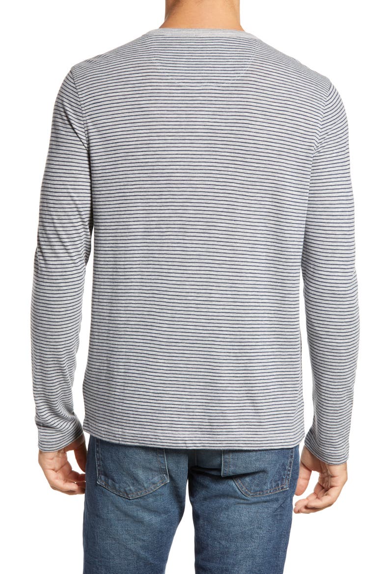 Yarn Dye Stripe Henley, Alternate, color, GREY HEATHER NAVY IRIS STRIPE