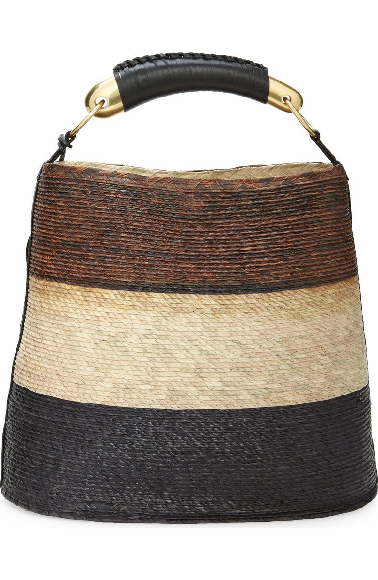 Altuzarra Watermill Top Handle Straw Bucket Tote, Alternate, color,