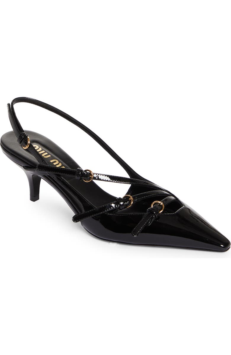 Miu Miu Kitten Heel Slingback Pump, Main, color,