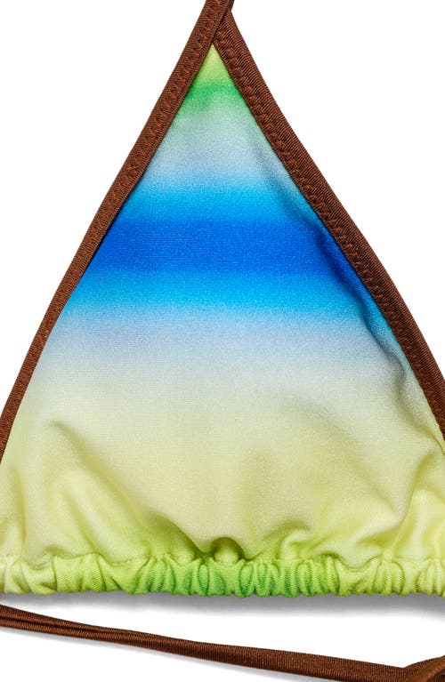 Mango Gradient Triangle Bikini Top In Multi