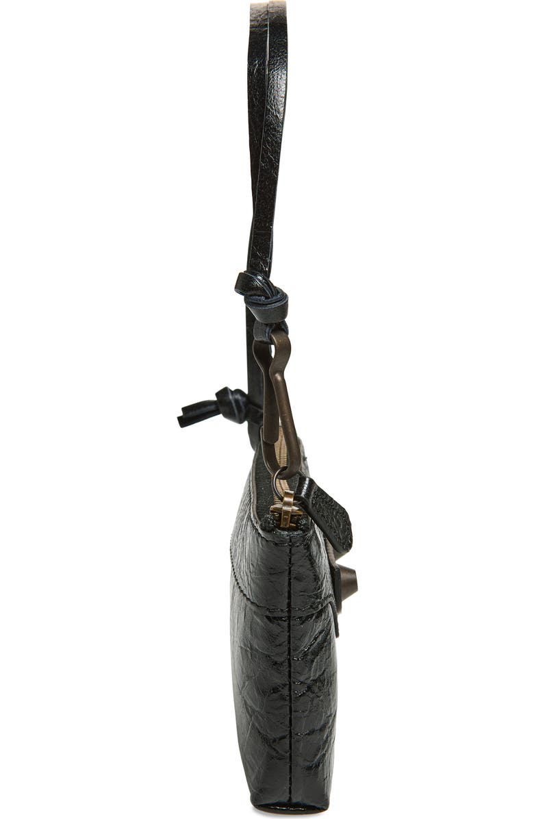 Balenciaga Le City Zip Pouch Leather Shoulder Bag, Alternate, color, 1000 Black