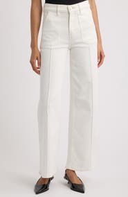 FRAME Le Slim Palazzo Pintuck High Waist Wide Leg Jeans