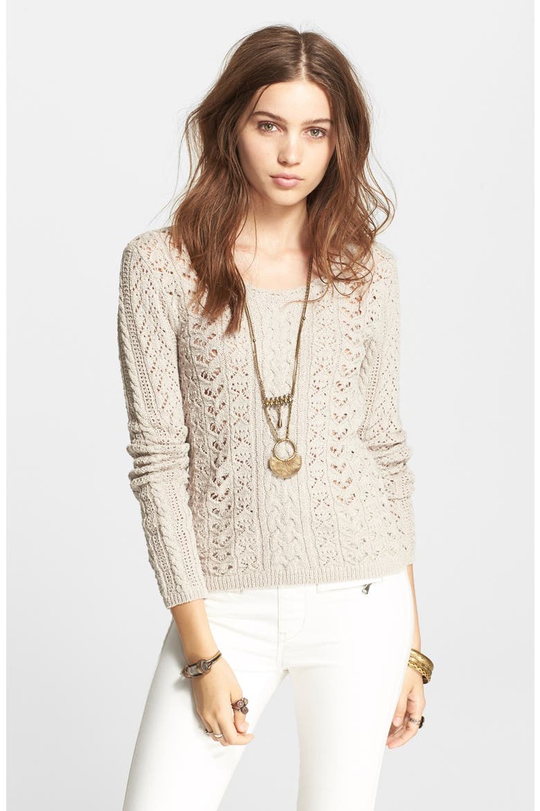 Tie Back Sweater, Main, color, STONE