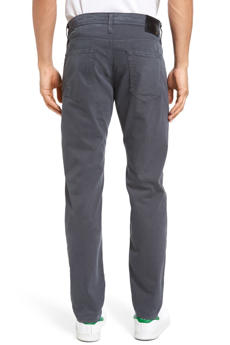 Tellis Sueded Stretch Sateen Slim Leg Pants (Nordstrom Exclusive), Alternate, color, CAVERN
