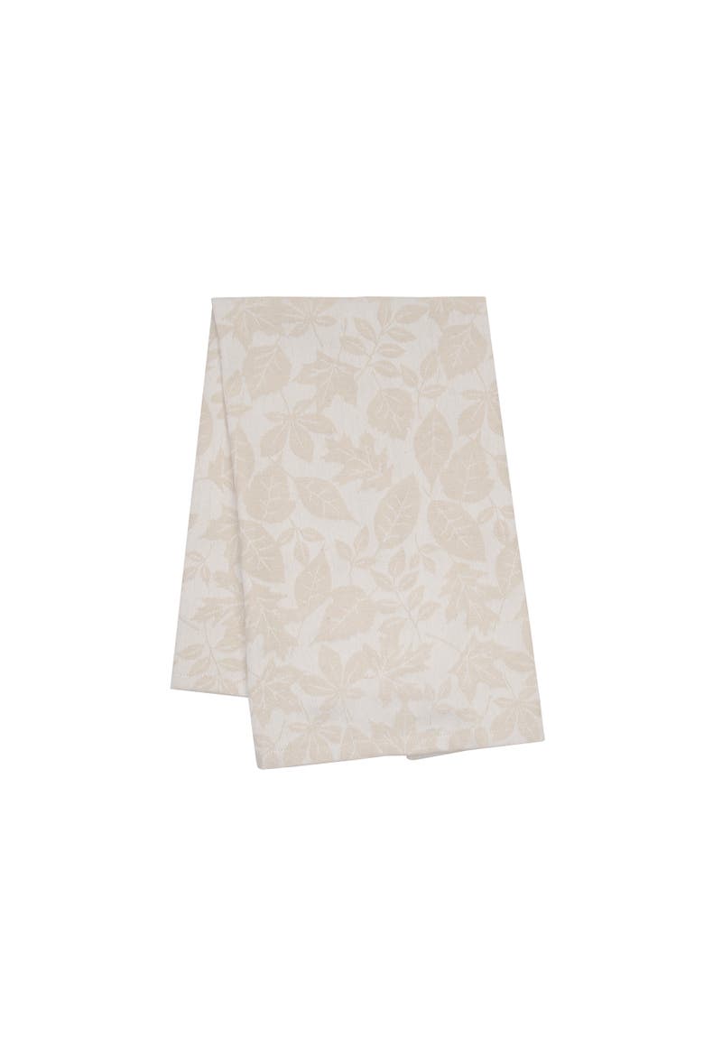 Warm Harvest Leaves Towel, Main, color, Beige