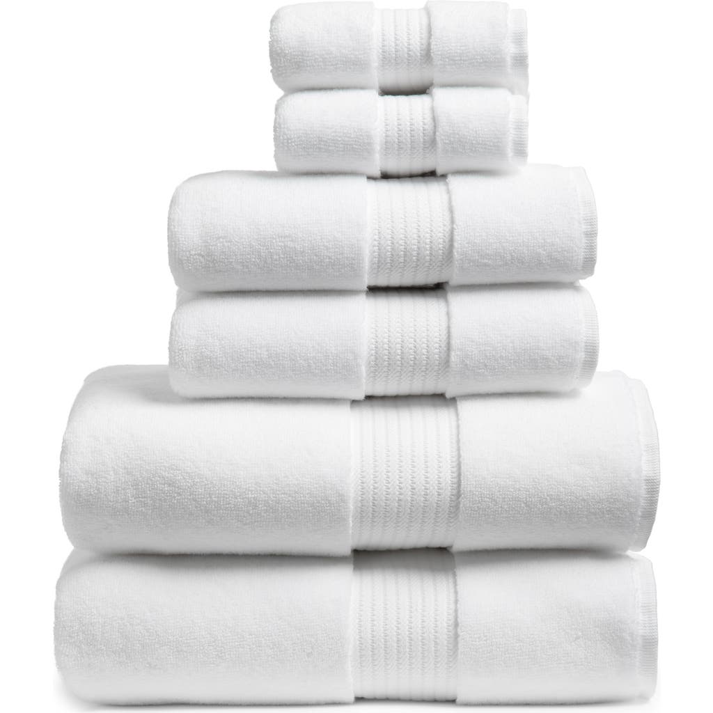 Nordstrom 6-piece Luxury Bath Towel, Hand Towel & Washcloth Set $166 Value In White
