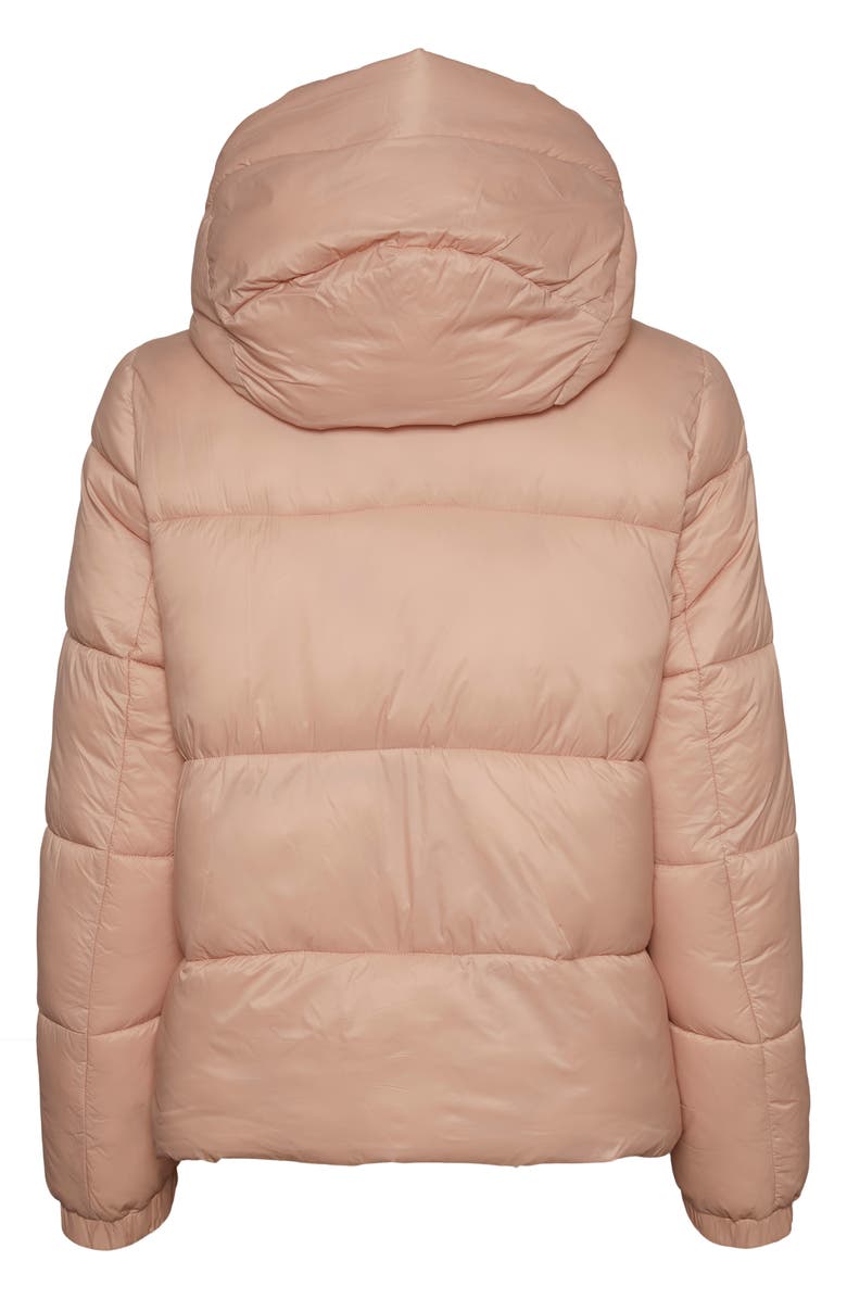 VERO MODA Upsala Hooded Puffer Jacket, Alternate, color, Mahogany Rose