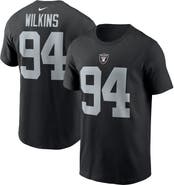 Nike Men's Nike Christian Wilkins Black Las Vegas Raiders Player Name & Number T-Shirt