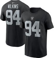 Nike Men's Nike Christian Wilkins Black Las Vegas Raiders Player Name & Number T-Shirt