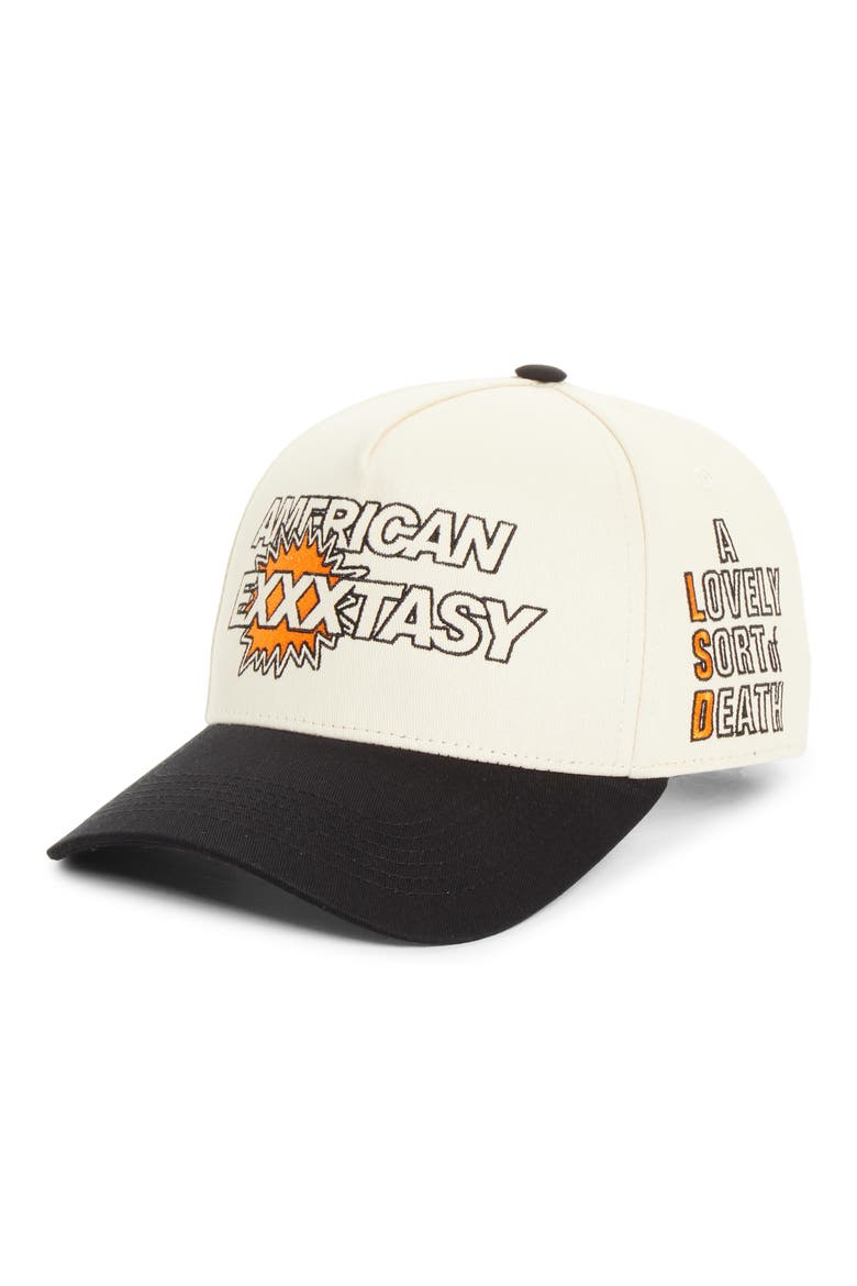 American Exxxtasy Snapback Baseball Cap, Main, color, ANTIQUE WHITE