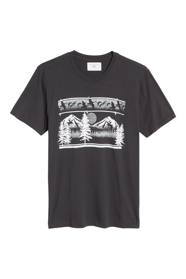 Men's Evergreen Crewneck Graphic Tee, Alternate, color, V BLACK