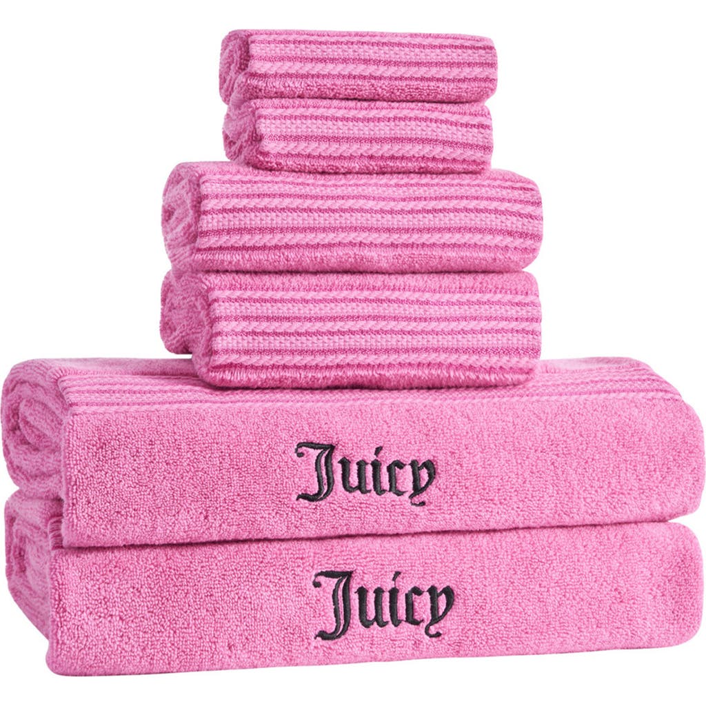 Juicy Couture Alyssa 6-piece Towel Set In Pink