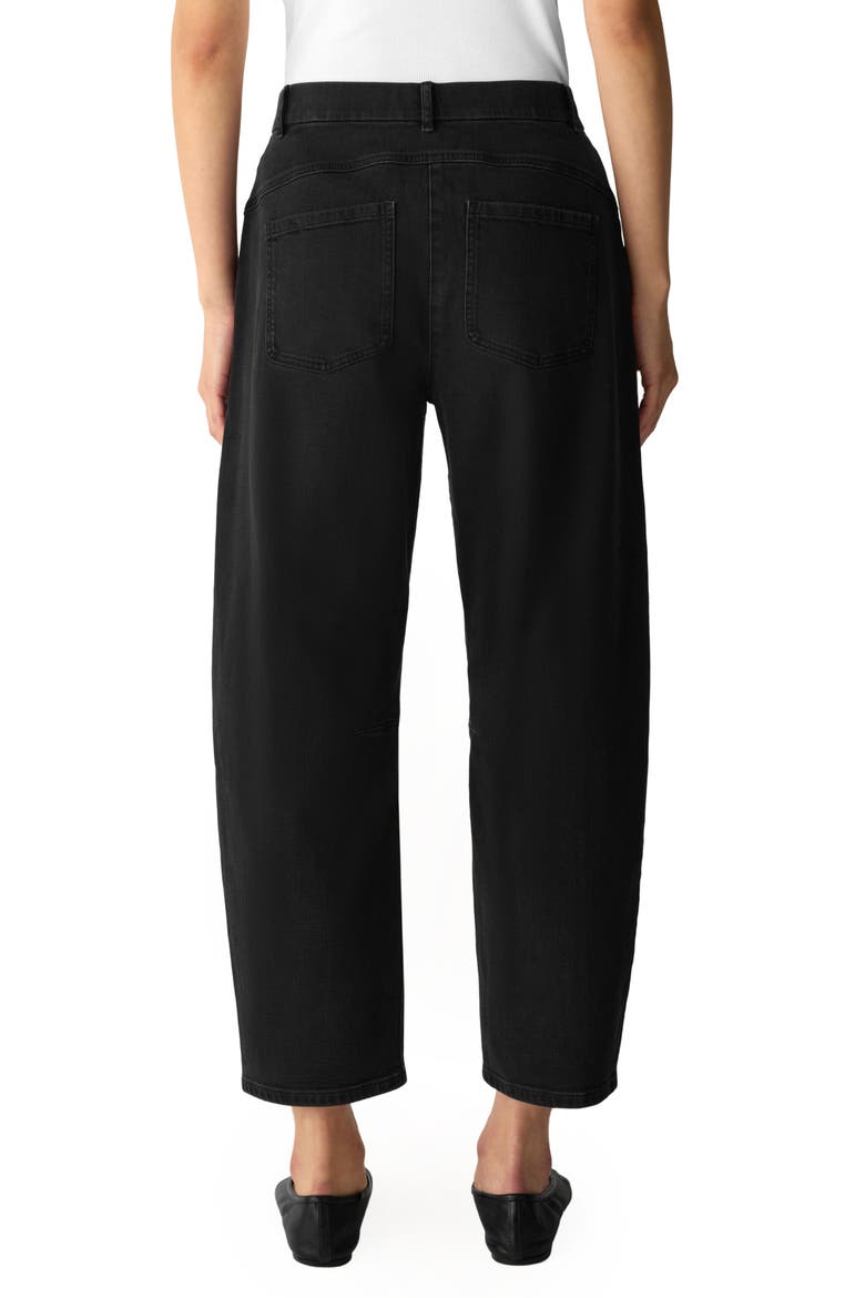 Organic & Recycled Cotton High Waist Ankle Arch Jeans, Alternate, color, BLACK