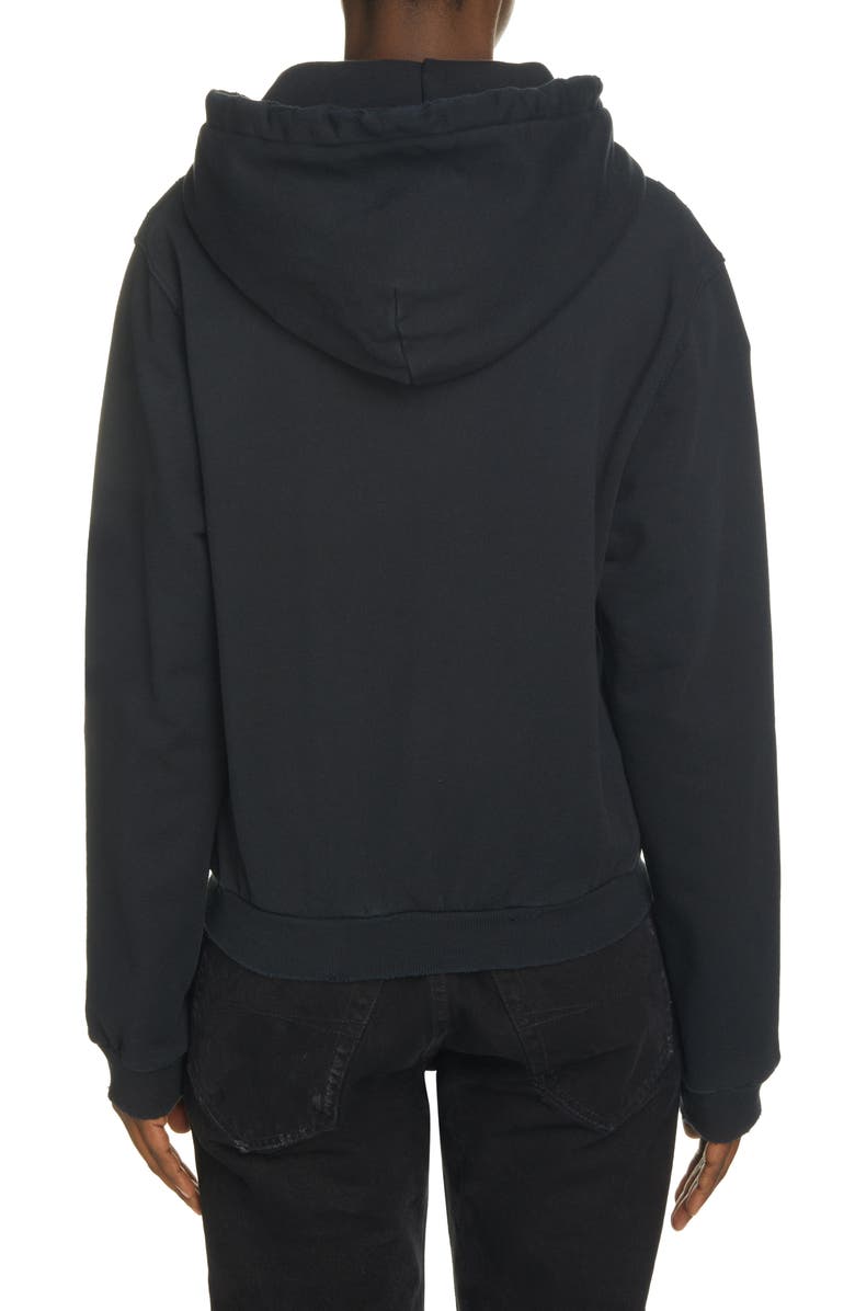 Balenciaga Logo Zip-Up Hoodie, Alternate, color,