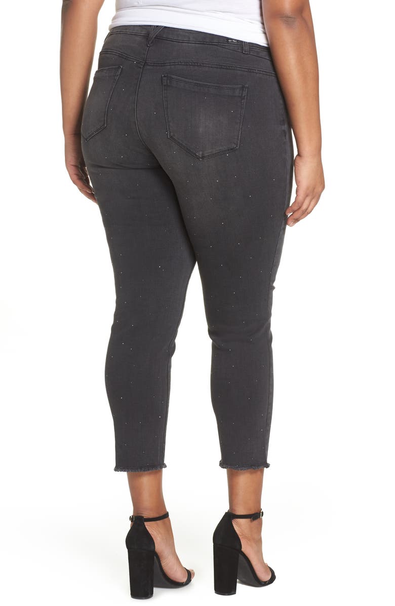 Wit & Wisdom Ab-Solution Embellished Ankle Jeans, Alternate, color, 