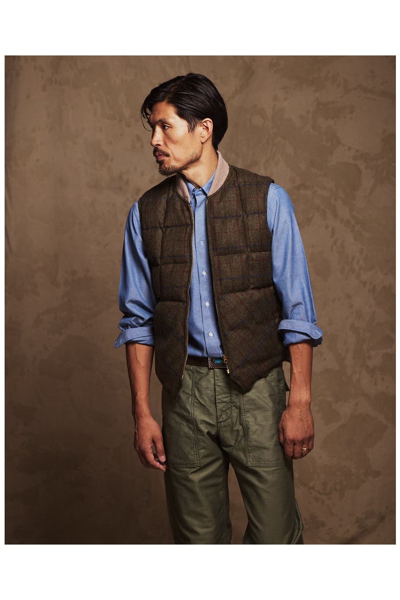 Wool Check Vest, Alternate, color, ARMY GREEN