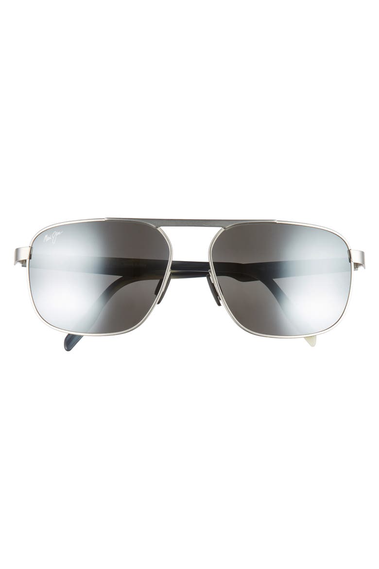 Waihe'e Ridge 60mm Polarized Sunglasses, Alternate, color, BRUSHED GREY/ NEUTRAL GREY
