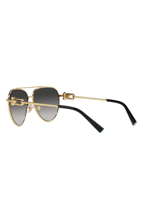 Tiffany & Co . 59mm Gradient Pilot Sunglasses In Gold