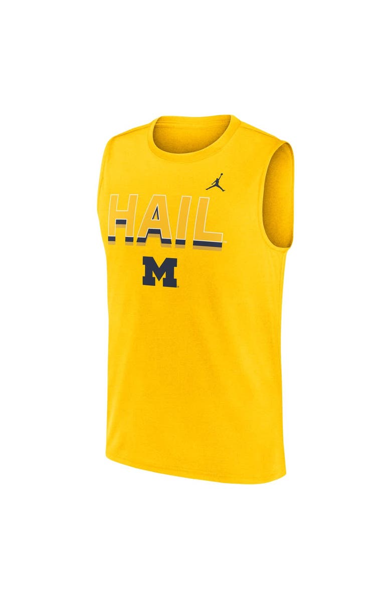 Jordan Brand Men's Jordan Brand Maize Michigan Wolverines Primetime Tricode Legend Performance Tank Top, Alternate, color, Maize