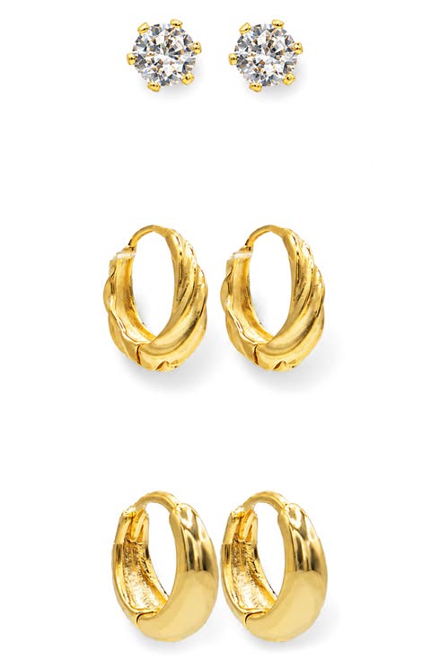 Mixed Stud & Hoop Earring Set
