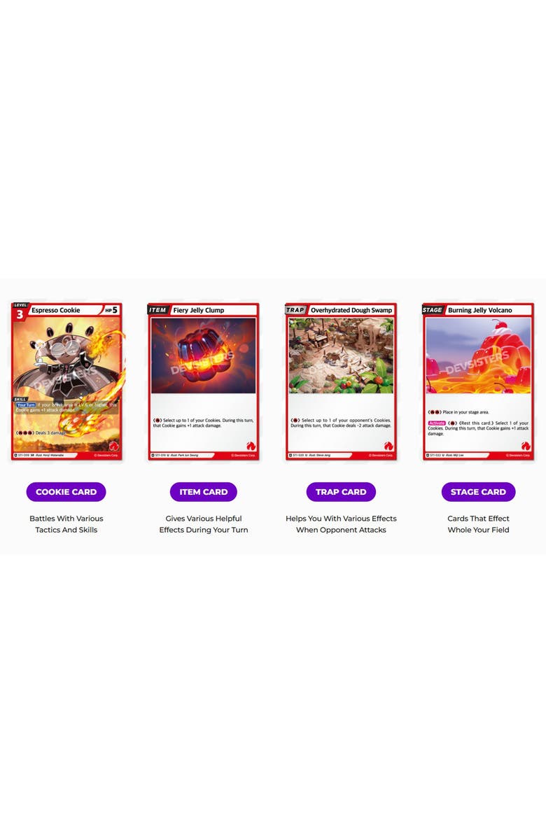 DevSisters CookieRun Braverse Trading Card Game, Starter Deck Purple, Complex Game Play, Alternate, color, Multicolored