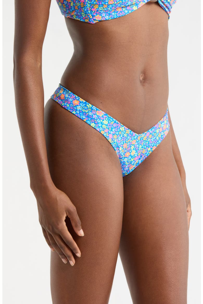 Y-Cut Bikini Bottoms, Alternate, color, ELECTRIC BLOOM