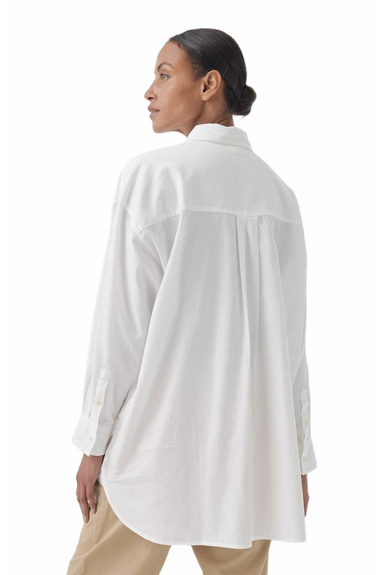 Organic Cotton Sunset Lightweight Cotton Oversized Shirt, Alternate, color, White