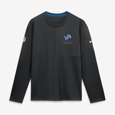 Men's Nike  Black Detroit Lions Sideline Coaches UV Dri-FIT Long Sleeve Shirt
