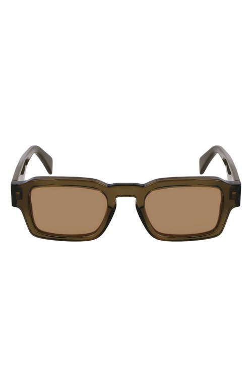 Paul Smith Latimer 49mm Small Modified Rectangular Sunglasses In Transparent Khaki