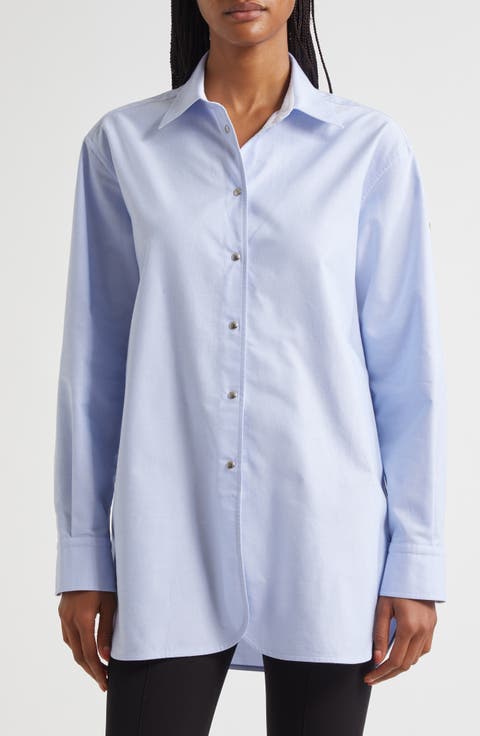 Cotton Oxford Snap-Up Shirt