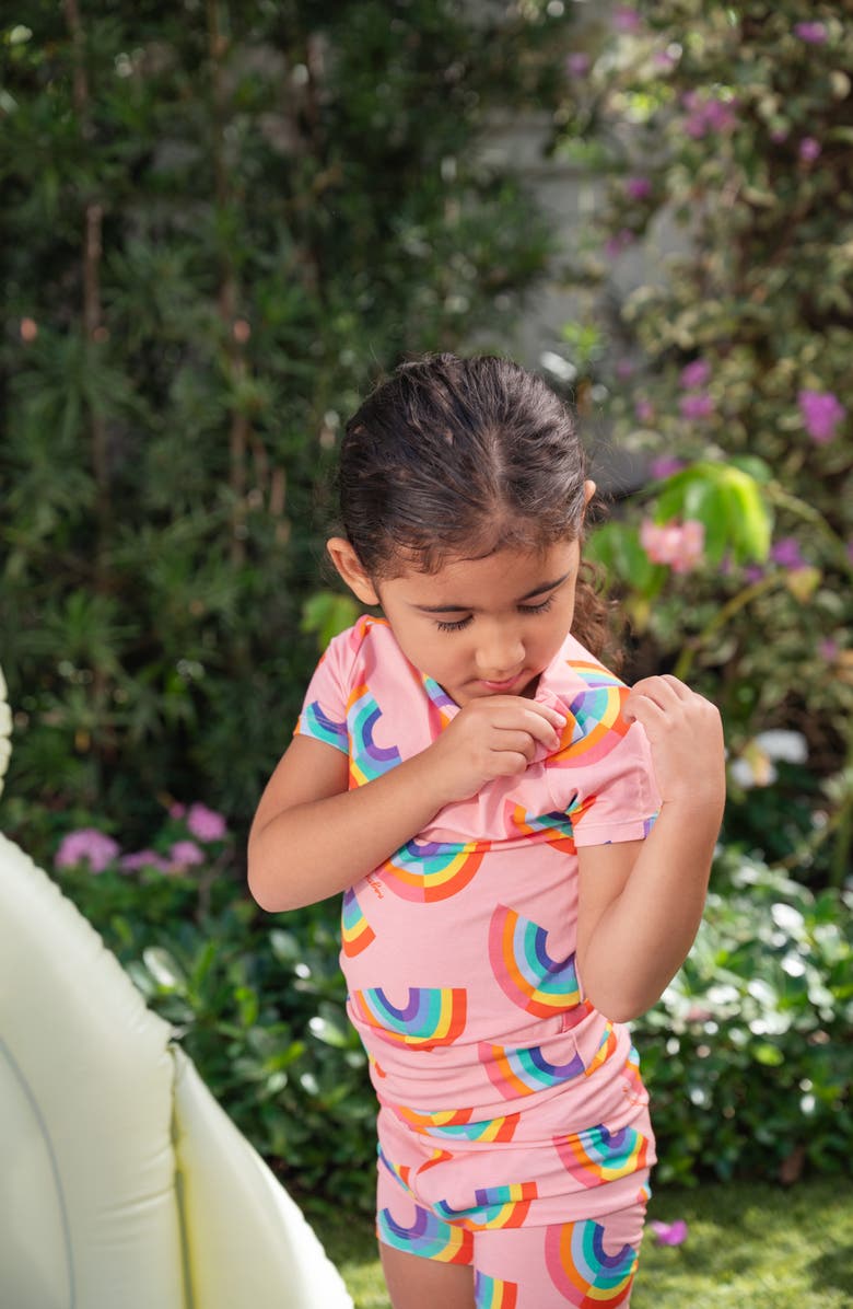 Magnetic Me Kids' Kaleido-Hopes Two-Piece Fitted Pajamas, Alternate, color, Kalei