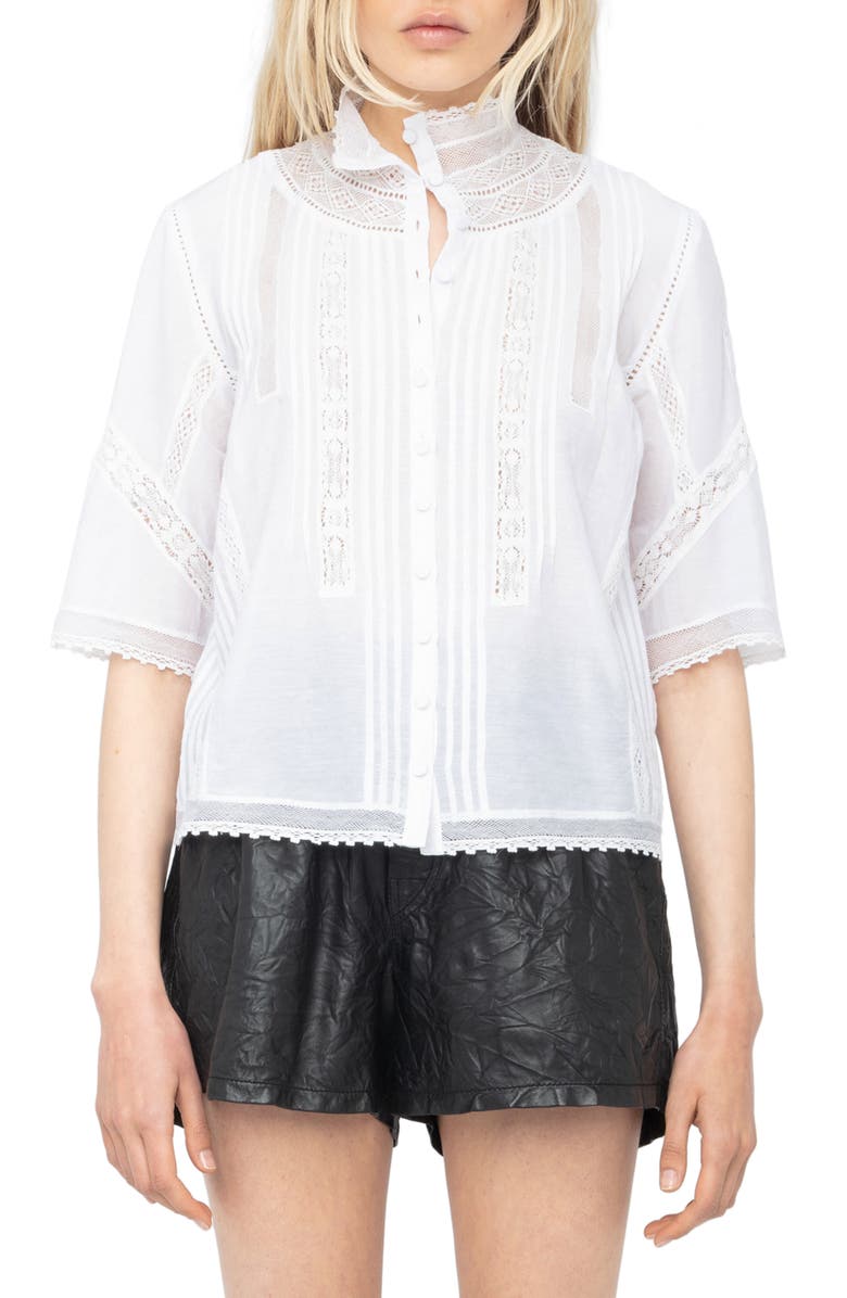 Zadig & Voltaire Tanos Tomboy Button-Up Shirt, Main, color, Judo