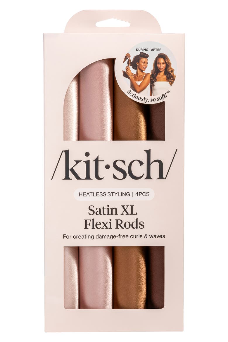 4-Piece Satin-Wrapped Jumbo Flexi Rods, Alternate, color, ROSEWOOD