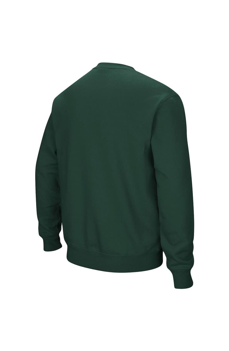 COLOSSEUM Men's Colosseum Green Ohio Bobcats Arch & Logo Tackle Twill Pullover Sweatshirt, Alternate, color, Green
