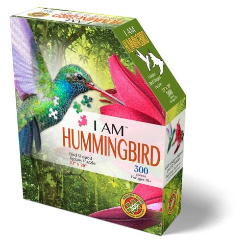 I Am Hummingbird 300 Piece Bird Shaped Jigsaw Puzzle