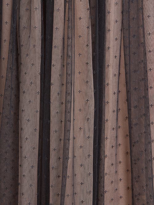 Needle & Thread Adeline Floral-embroidered Tulle Gown In Brown