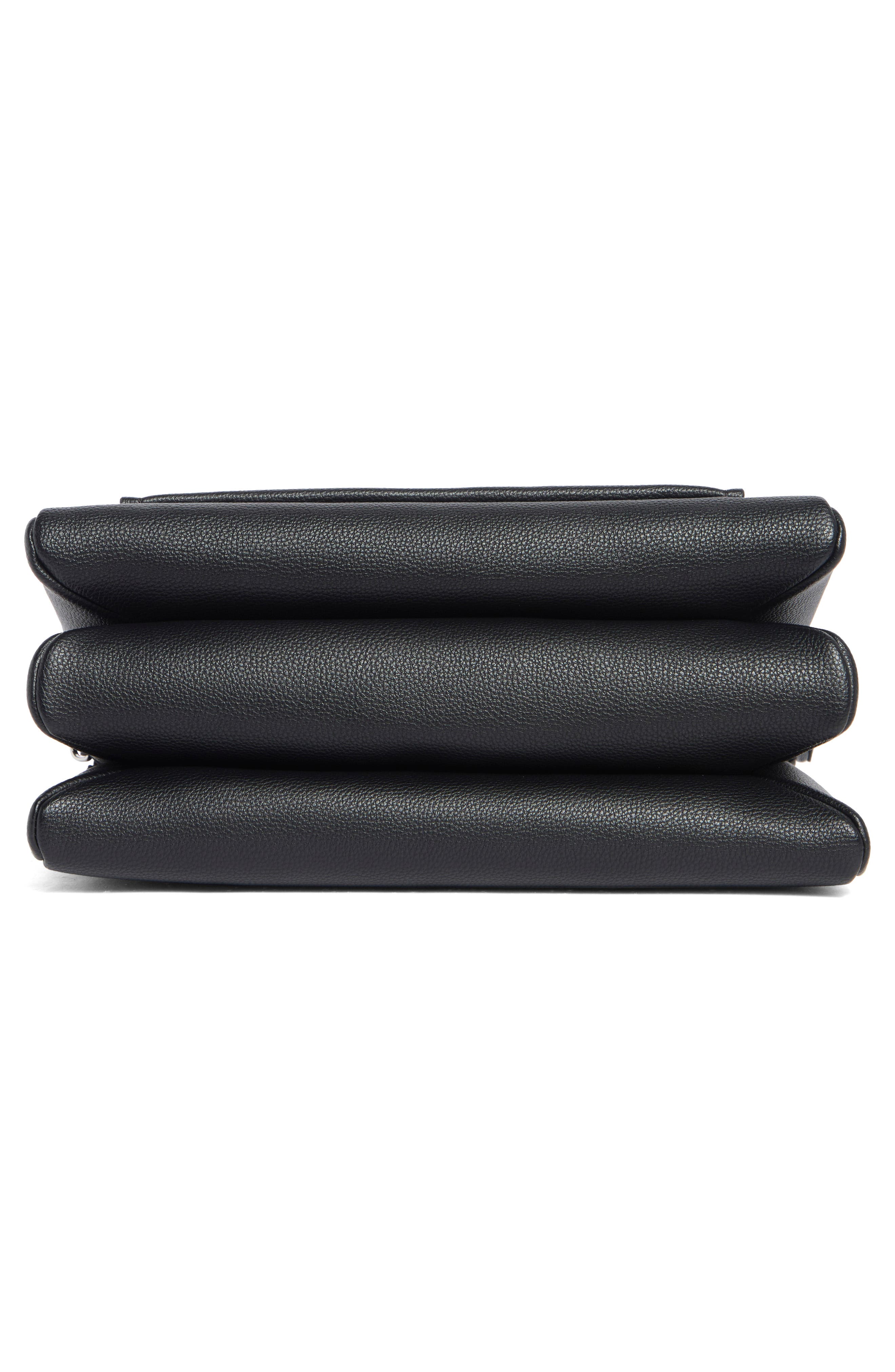 DKNY Nala Faux Leather Crossbody Bag, Alternate, color, Black/ Silver