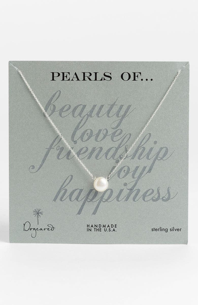 Dogeared Freshwater Pearl Pendant Necklace, Alternate, color,