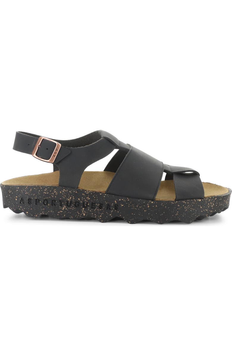 Asportuguesas by Fly London Calla Sandal, Alternate, color, Black