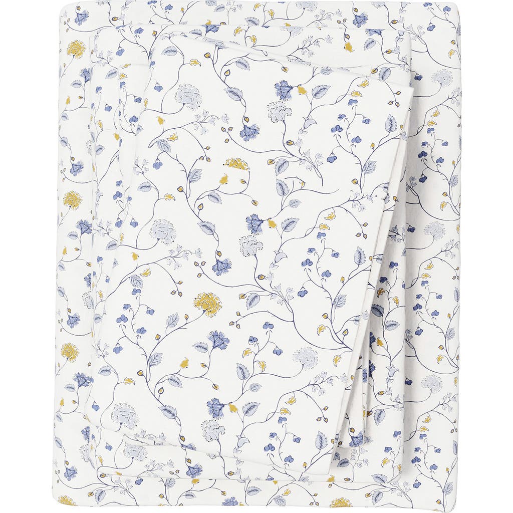 Woven & Weft Winter Floral 4-piece Flannel Bed Sheet Set In White
