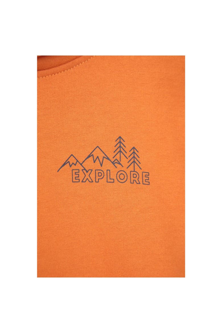 Childrens/Kids Explore Graphic Hoodie, Alternate, color, Orange