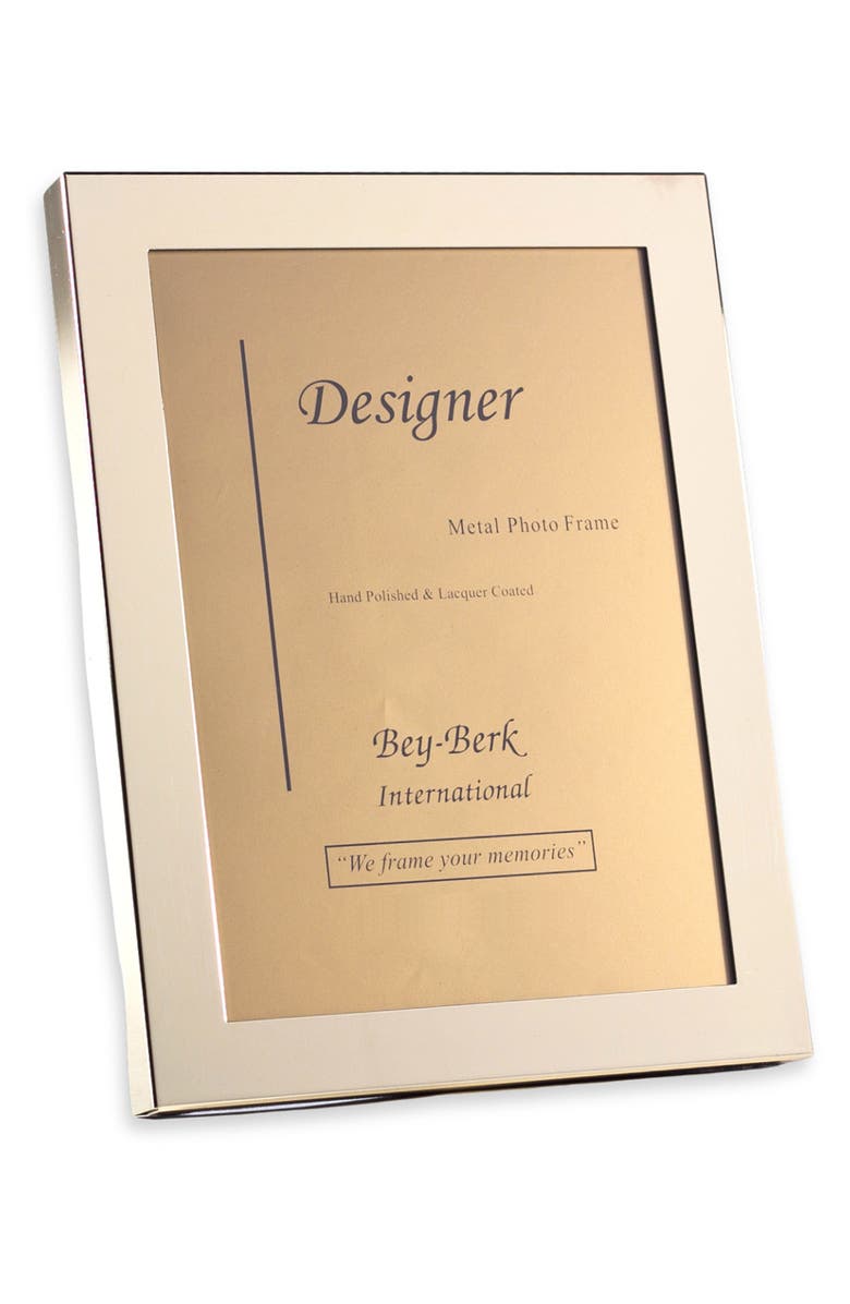 Bey-Berk Metal 5" x 7" Picture Frame, Main, color, Gold